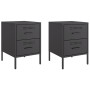 Nachttische, 2 Stück, Schwarzstahl, 36x39x50,5 cm. von , Nachttische - Ref: Foro24-842923, Preis: 121,39 €, Rabatt: %