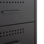 Bedside tables 2 units black steel 36x39x50.5 cm by , Nightstands - Ref: Foro24-842923, Price: 121,39 €, Discount: %