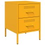 Mesita de noche de acero amarillo mostaza 36x39x50,5 cm de , Mesitas de noche - Ref: Foro24-842928, Precio: 71,16 €