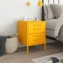 Yellow mustard steel bedside table 36x39x50.5 cm by , Nightstands - Ref: Foro24-842928, Price: 70,35 €, Discount: %