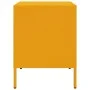 Yellow mustard steel bedside table 36x39x50.5 cm by , Nightstands - Ref: Foro24-842928, Price: 70,35 €, Discount: %
