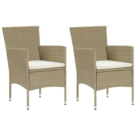 Garden chairs 2 units beige synthetic rattan by vidaXL, Garden chairs - Ref: Foro24-310553, Price: 141,16 €, Discount: %