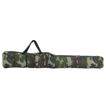 Fishing rod bag in green camouflage Oxford fabric, 150 cm. by , Bags and cases for fishing rods - Ref: Foro24-4009994, Price:...
