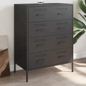 Black steel sideboard 68x39x89 cm by , Sideboards - Ref: Foro24-842982, Price: 145,85 €, Discount: %
