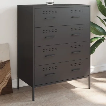 Black steel sideboard 68x39x89 cm by , Sideboards - Ref: Foro24-842982, Price: 145,82 €, Discount: %