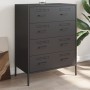 Aparador de acero negro 68x39x89 cm de , Aparadores - Ref: Foro24-842982, Precio: 147,49 €, Descuento: %