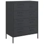 Black steel sideboard 68x39x89 cm by , Sideboards - Ref: Foro24-842982, Price: 145,82 €, Discount: %