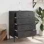 Black steel sideboard 68x39x89 cm by , Sideboards - Ref: Foro24-842982, Price: 145,82 €, Discount: %