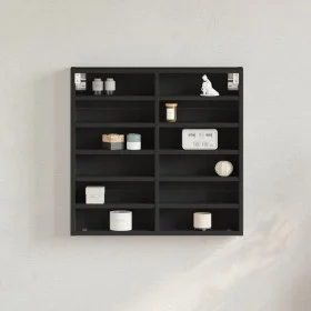 Black engineered wood display case 60x8.5x58 cm by , Shelves and shelves - Ref: Foro24-847962, Price: 40,26 €, Discount: %