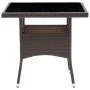 Brown synthetic rattan garden dining table by vidaXL, Garden tables - Ref: Foro24-310552, Price: 132,30 €, Discount: %