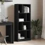 Engineered wood black shelf 57x28.5x141 cm by , Bookcases and shelves - Ref: Foro24-847997, Price: 71,69 €, Discount: %