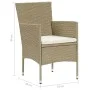 Gartenstühle 2 Einheiten beiges synthetisches Rattan von vidaXL, Gartenstühle - Ref: Foro24-310553, Preis: 141,16 €, Rabatt: %