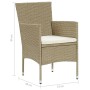 Gartenstühle 2 Einheiten beiges synthetisches Rattan von vidaXL, Gartenstühle - Ref: Foro24-310553, Preis: 143,39 €, Rabatt: %