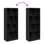 Engineered wood black shelf 57x28.5x141 cm by , Bookcases and shelves - Ref: Foro24-847997, Price: 72,65 €, Discount: %