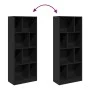 Engineered wood black shelf 57x28.5x141 cm by , Bookcases and shelves - Ref: Foro24-847997, Price: 71,69 €, Discount: %