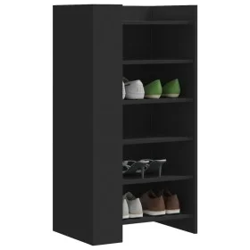 Engineered wood shoe cabinet in black, 52x37.5x100 cm by , Shoe racks and shoe organizers - Ref: Foro24-848445, Price: 72,89 ...