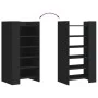 Engineered wood shoe cabinet in black, 52x37.5x100 cm by , Shoe racks and shoe organizers - Ref: Foro24-848445, Price: 72,89 ...