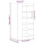 Engineered wood shoe cabinet in black, 52x37.5x100 cm by , Shoe racks and shoe organizers - Ref: Foro24-848445, Price: 72,89 ...