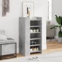Shoe rack made of gray concrete wood engineering 52x37.5x100 cm by , Shoe racks and shoe organizers - Ref: Foro24-848447, Pri...