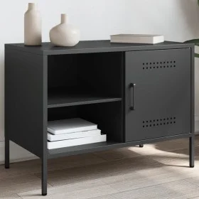 TV-Möbel aus schwarzem Stahl, 68x39x50,5 cm. von , TV-Möbel - Ref: Foro24-842994, Preis: 71,39 €, Rabatt: %