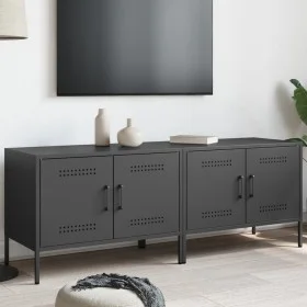 TV-Möbel 2-teilig, Schwarzstahl, 68x39x50,5 cm von , TV-Möbel - Ref: Foro24-842935, Preis: 131,97 €, Rabatt: %