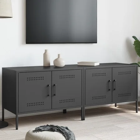 Muebles de TV 2 piezas acero negro 68x39x50,5 cm de , Muebles TV - Ref: Foro24-842935, Precio: 131,97 €, Descuento: %