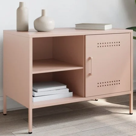 Mueble de TV acero rosa 68x39x50,5 cm de , Muebles TV - Ref: Foro24-842996, Precio: 74,77 €, Descuento: %