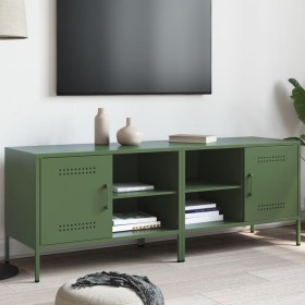 Muebles de TV 2 piezas acero verde oliva 68x39x50,5 cm de , Muebles TV - Ref: Foro24-843003, Precio: 139,95 €, Descuento: %