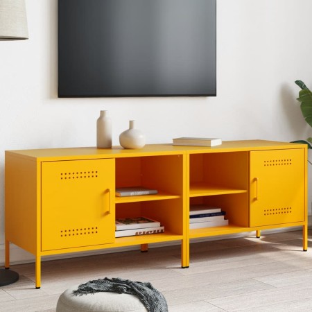 TV-Möbel, 2-teilig, aus gelbem Senf-Stahl, 68x39x50,5 cm. von , TV-Möbel - Ref: Foro24-843001, Preis: 137,40 €, Rabatt: %
