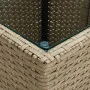 Mesa de centro de ratán PE vidrio templado beige 41,5x41,5x44cm de vidaXL, Mesas de jardín - Ref: Foro24-310557, Precio: 45,4...