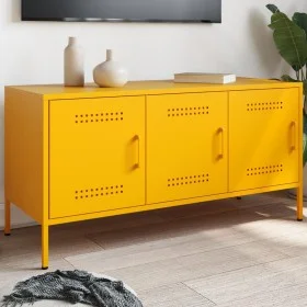 Mueble de TV de acero amarillo mostaza 100,5x39x50,5 cm de , Muebles TV - Ref: Foro24-842949, Precio: 118,24 €, Descuento: %