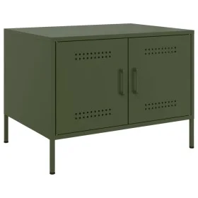 Kaffeetisch aus kaltgewalztem Stahl in Olivgrün, 68x50x50,5 cm. von , Couchtisch - Ref: Foro24-843034, Preis: 89,42 €, Rabatt: %