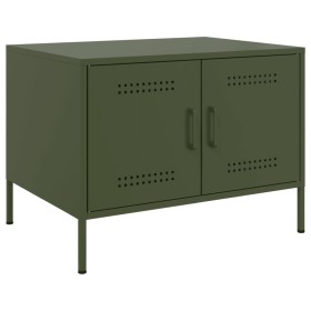 Kaffeetisch aus kaltgewalztem Stahl in Olivgrün, 68x50x50,5 cm. von , Couchtisch - Ref: Foro24-843034, Preis: 90,44 €, Rabatt: %