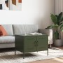Kaffeetisch aus kaltgewalztem Stahl in Olivgrün, 68x50x50,5 cm. von , Couchtisch - Ref: Foro24-843034, Preis: 90,44 €, Rabatt: %