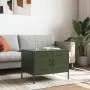 Mesa de centro acero laminado en frío verde oliva 68x50x50,5 cm de , Mesas de centro - Ref: Foro24-843034, Precio: 89,41 €, D...