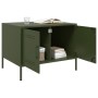Kaffeetisch aus kaltgewalztem Stahl in Olivgrün, 68x50x50,5 cm. von , Couchtisch - Ref: Foro24-843034, Preis: 90,44 €, Rabatt: %