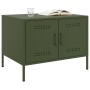 Kaffeetisch aus kaltgewalztem Stahl in Olivgrün, 68x50x50,5 cm. von , Couchtisch - Ref: Foro24-843034, Preis: 90,44 €, Rabatt: %