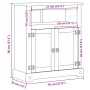 Armario de baño Corona madera maciza de pino 70x33x80 cm de , Muebles de baño - Ref: Foro24-4013405, Precio: 111,50 €