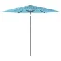 Sombrilla de jardín con poste de acero azul 268x268x226 cm de , Sombrillas - Ref: Foro24-4005102, Precio: 91,72 €, Descuento: %