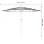 Garden umbrella with blue steel pole 268x268x226 cm by , Umbrellas - Ref: Foro24-4005102, Price: 91,72 €, Discount: %