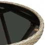 Couchtisch aus synthetischem Rattan und beigem Hartglas, 60 cm von vidaXL, Gartentische - Ref: Foro24-310559, Preis: 67,74 €,...