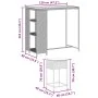5-piece garden bar set with gray PE rattan cushions by , Garden sets - Ref: Foro24-3261499, Price: 326,37 €, Discount: %