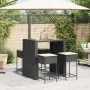5-teiliges Gartenset mit schwarzen PE-Rattan-Kissen von , Gartensets - Ref: Foro24-3261515, Preis: 400,74 €, Rabatt: %