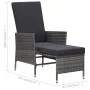 Gartensessel mit synthetischen Rattankissen grau von vidaXL, Gartenstühle - Ref: Foro24-310230, Preis: 142,80 €, Rabatt: %