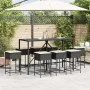 Juego de bar de jardín de 9 piezas con cojines ratán PE negro de , Conjuntos de jardín - Ref: Foro24-3261473, Precio: 480,31 ...