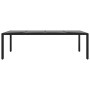 Gartentisch aus gehärtetem Glas, schwarzem synthetischem Rattan, 250 x 100 x 75 cm von vidaXL, Gartentische - Ref: Foro24-310...