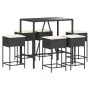7-piece garden bar set with black PE rattan cushions by , Garden sets - Ref: Foro24-3261467, Price: 404,93 €, Discount: %