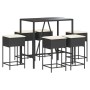 Juego de bar de jardín de 7 piezas con cojines ratán PE negro de , Conjuntos de jardín - Ref: Foro24-3261467, Precio: 403,24 ...