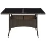 Synthetic rattan and brown glass garden dining table by vidaXL, Garden tables - Ref: Foro24-310556, Price: 143,13 €, Discount: %