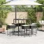 7-piece garden bar set with black PE rattan cushions by , Garden sets - Ref: Foro24-3261467, Price: 404,93 €, Discount: %